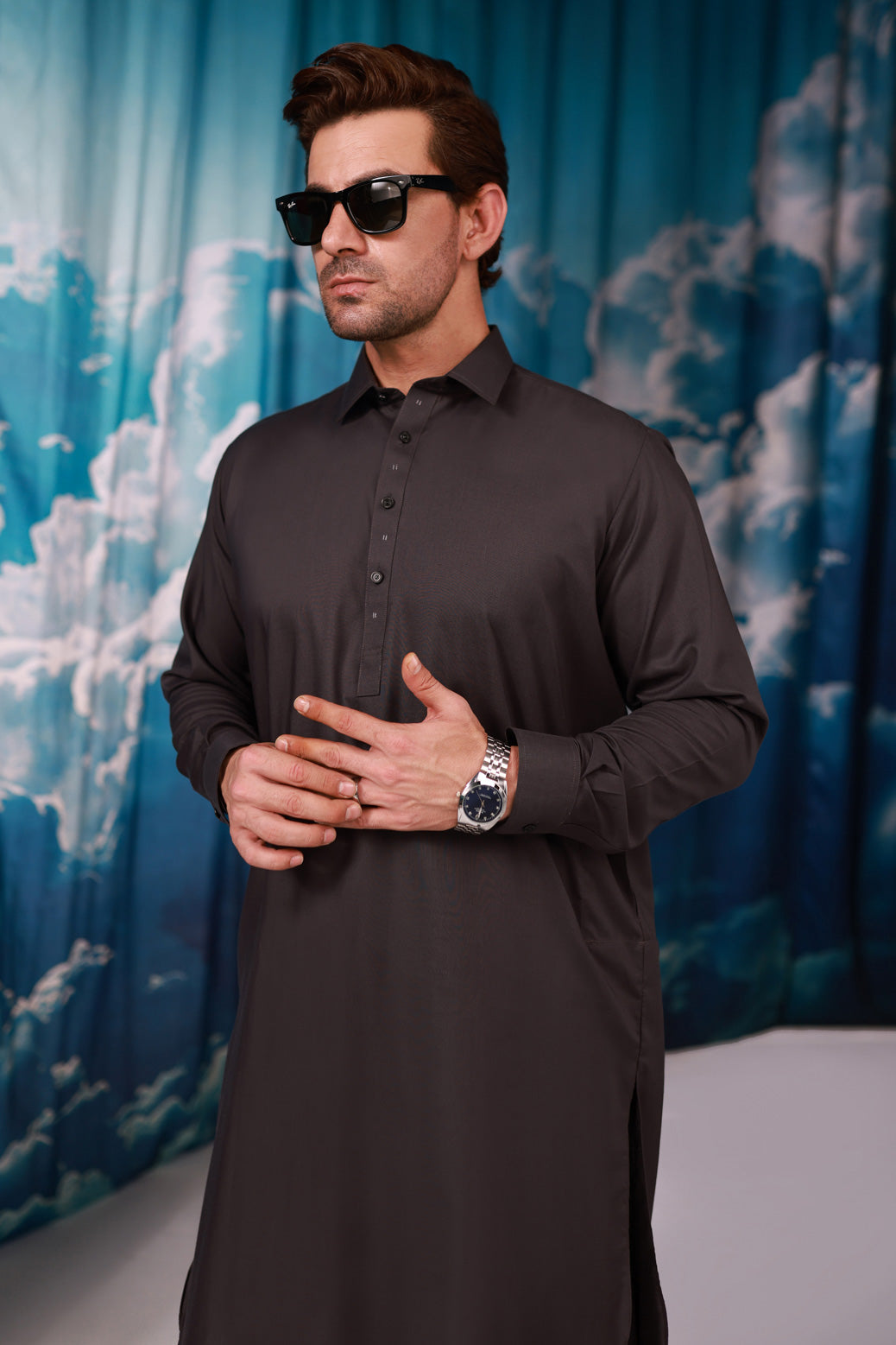 TR-BLACK-BLENDED-SHALWAR SUIT - (GSSW24-001)