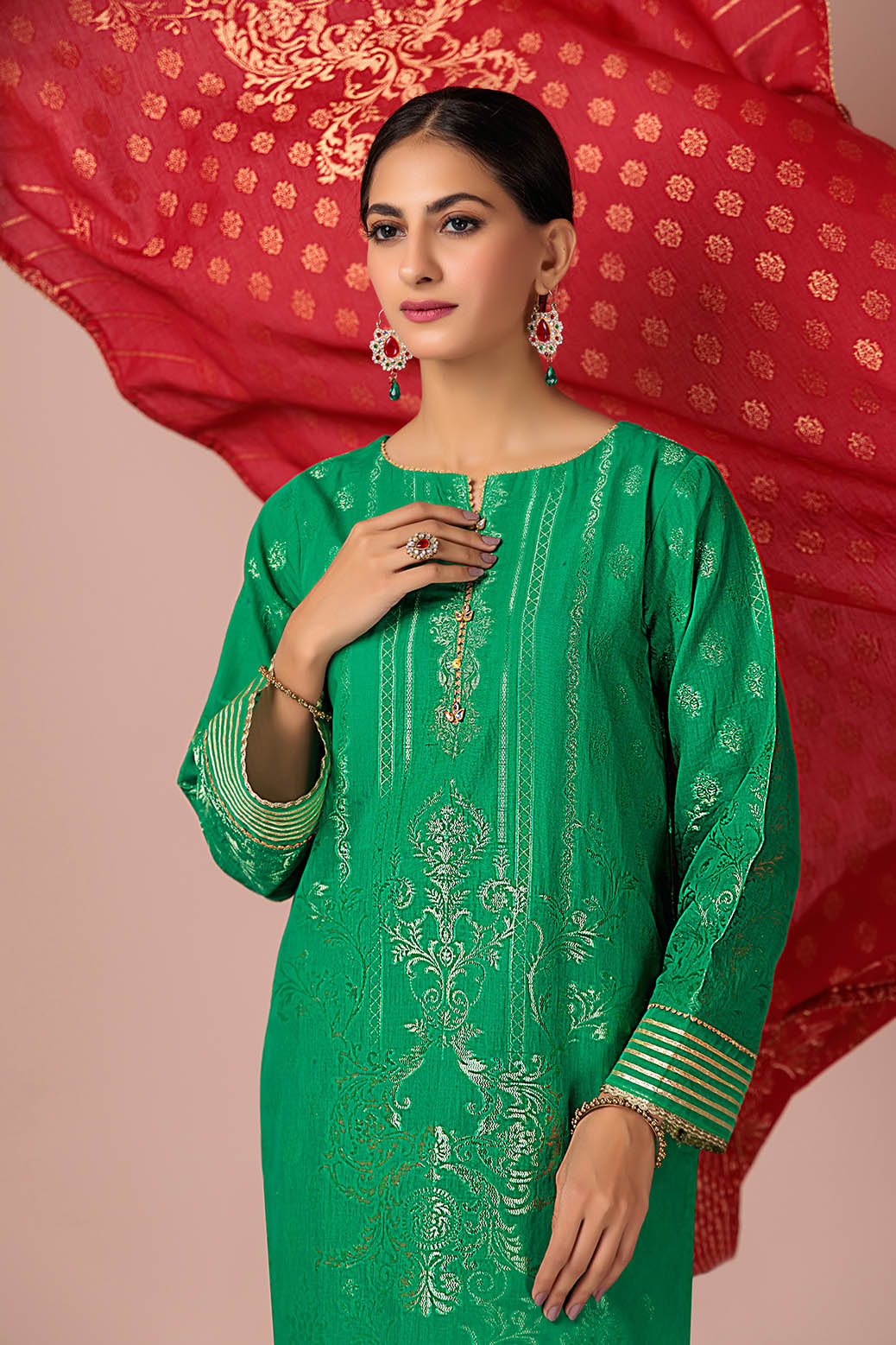 GREEN-JACQUARD-3 PIECE (HBN233P31)