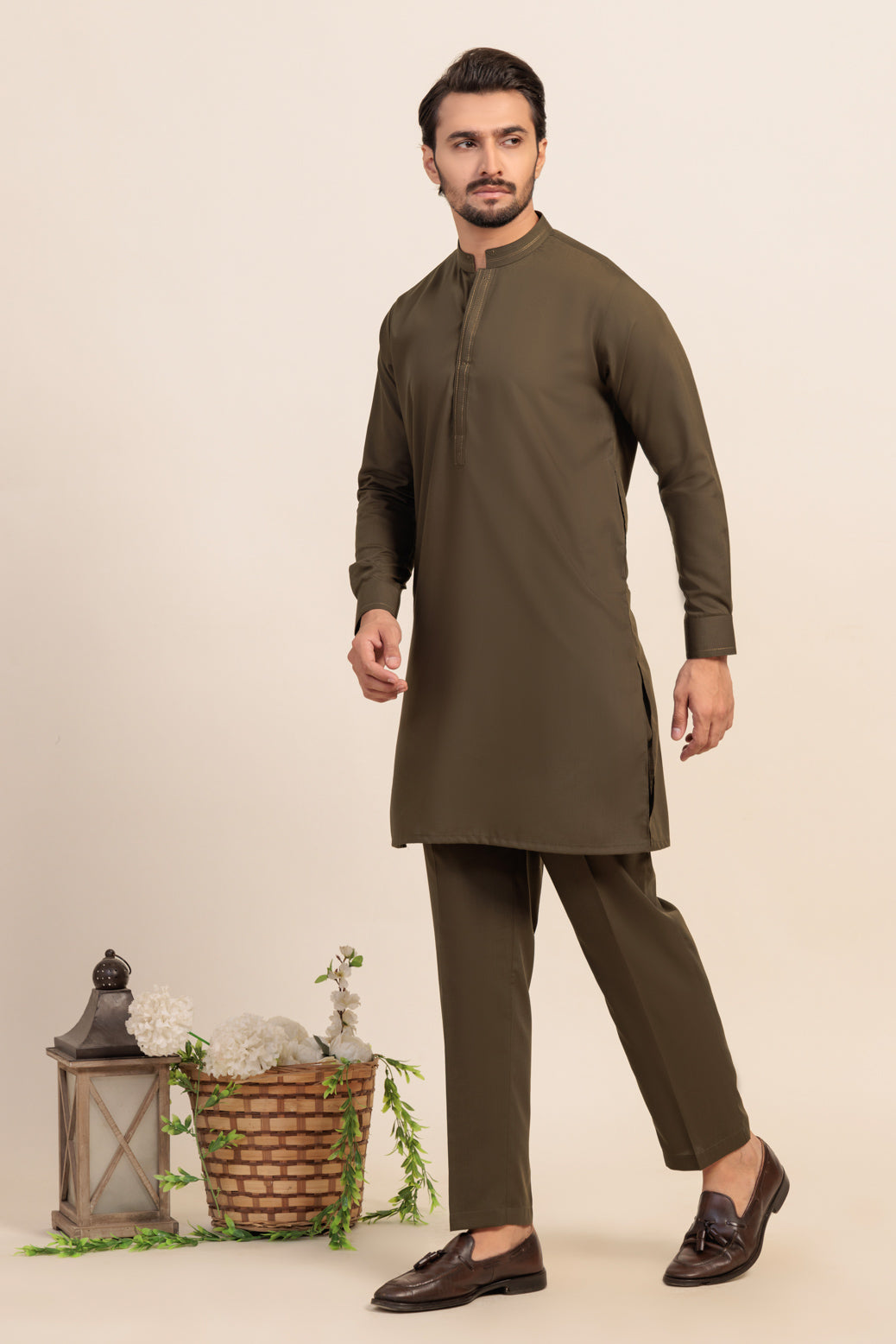 G-TEA-BLENDED-KURTA TROUSER - (KSR24-008)