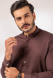 D-COFFEE-COTTON-KURTA TROUSER - (KSR24-024)