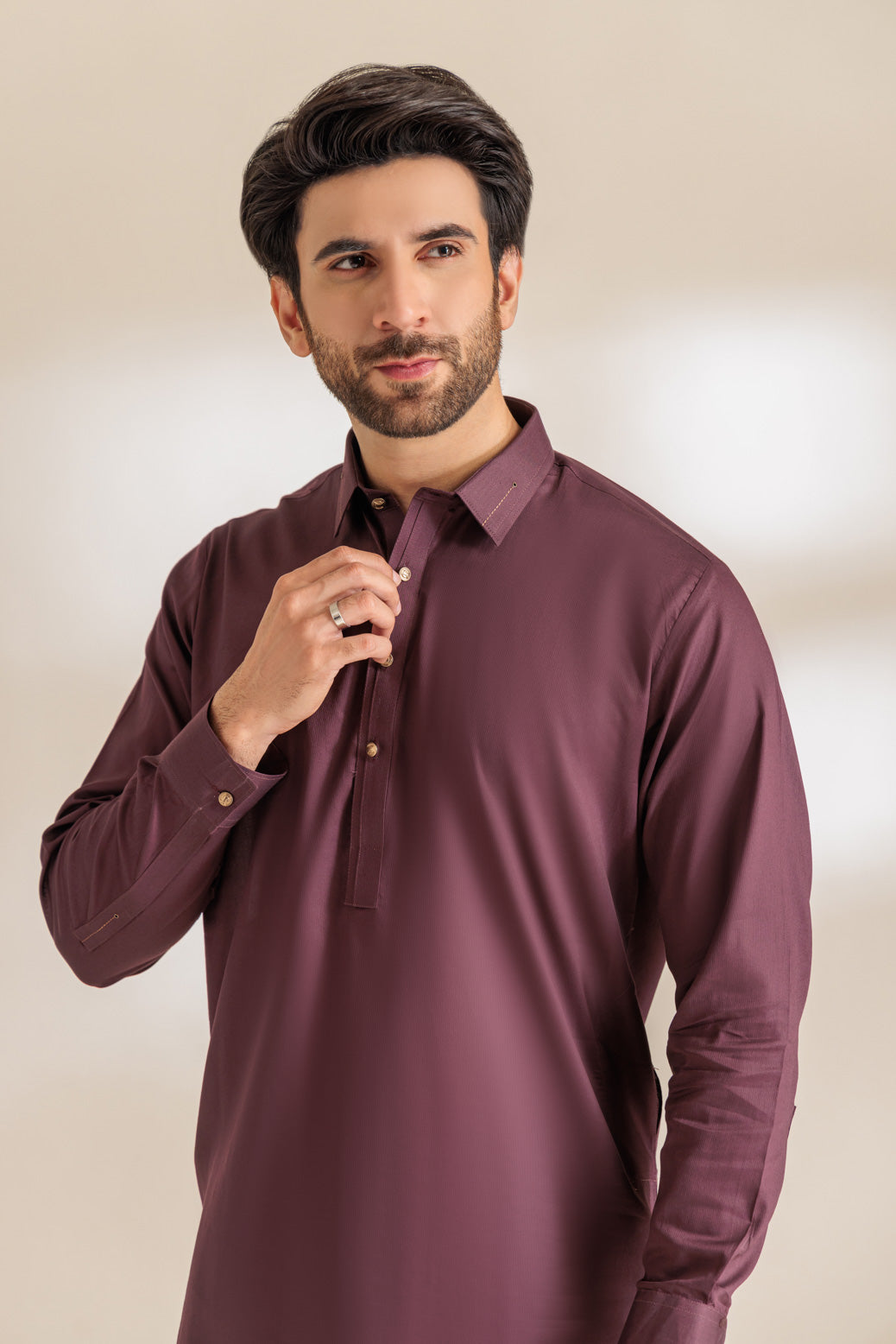 GRAPE-COTTON-KURTA SHALWAR - (KSRR24-005)