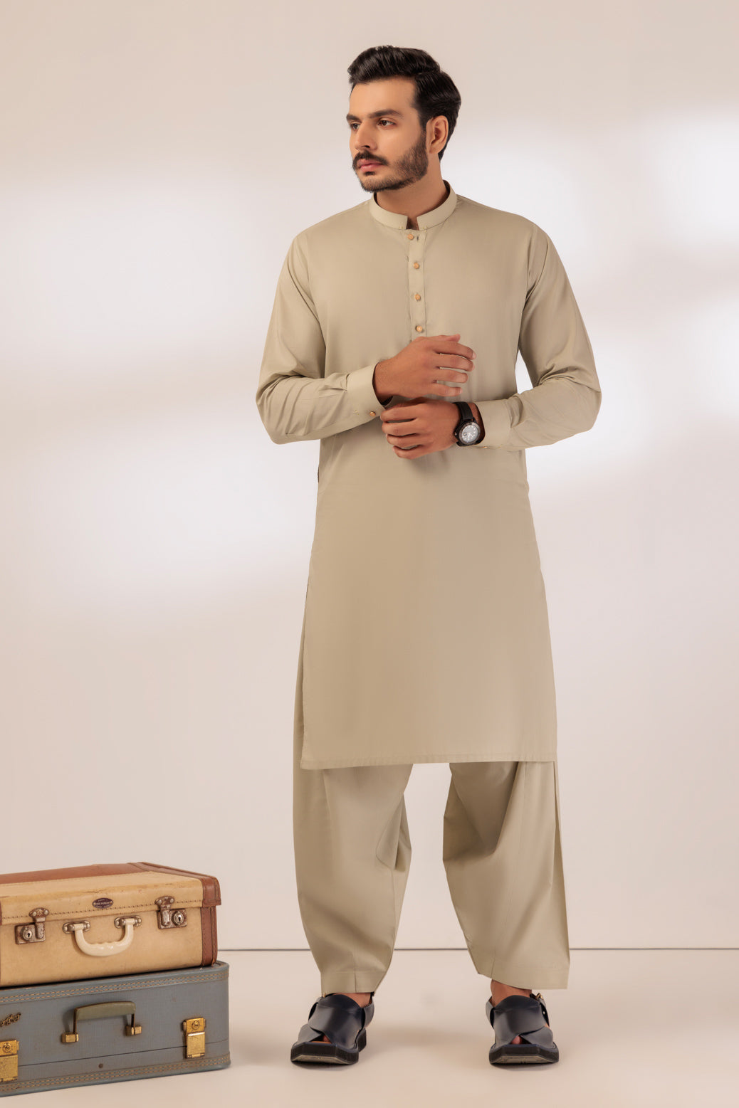 MINT-COTTON-KURTA SHALWAR - (KSRR24-015)