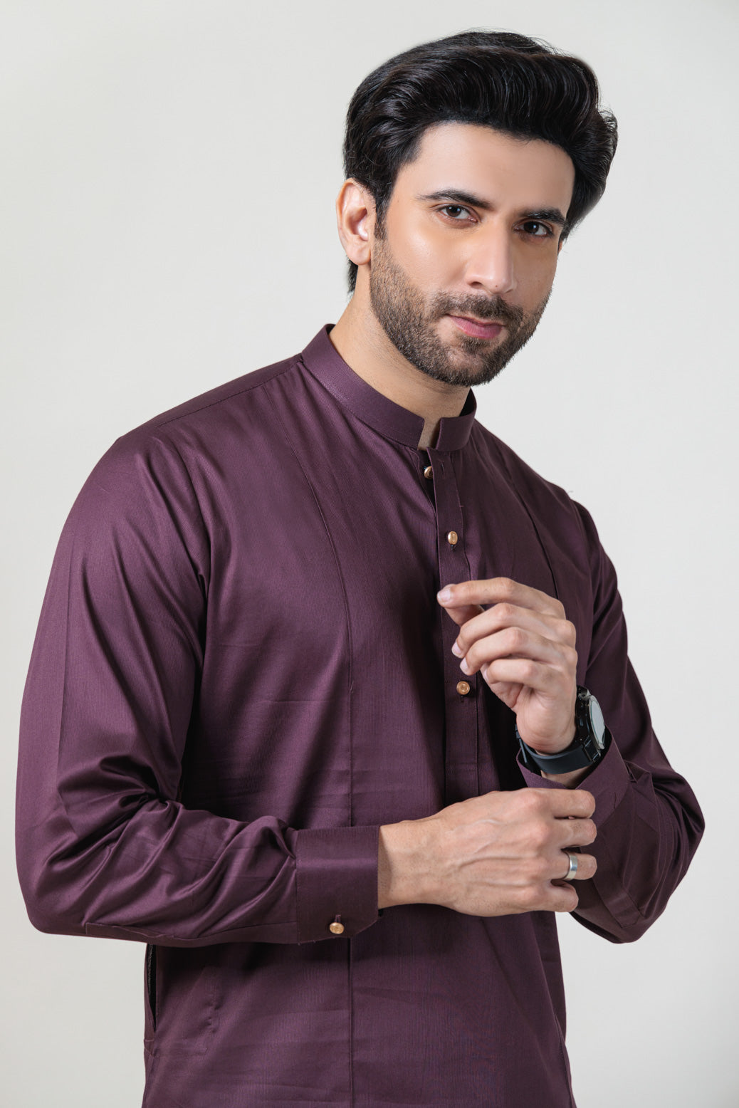 GRAPE-COTTON-KURTA SHALWAR - (KSRR24-016)