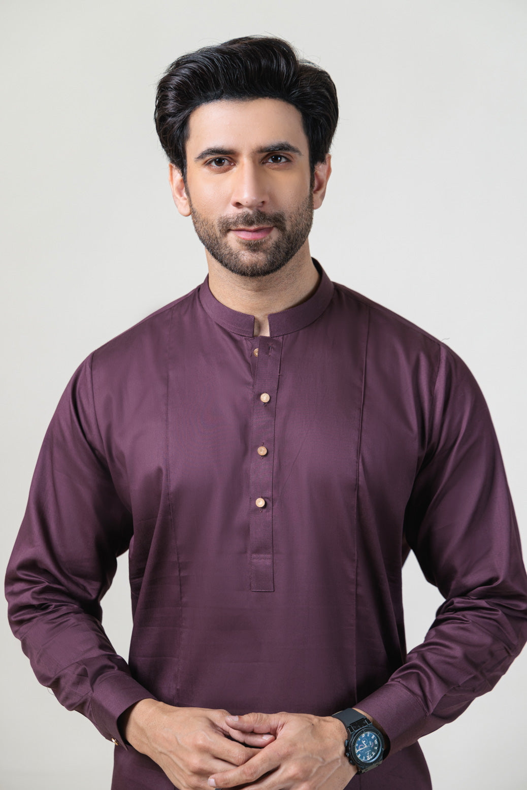 GRAPE-COTTON-KURTA SHALWAR - (KSRR24-016)