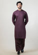 GRAPE-COTTON-KURTA SHALWAR - (KSRR24-016)