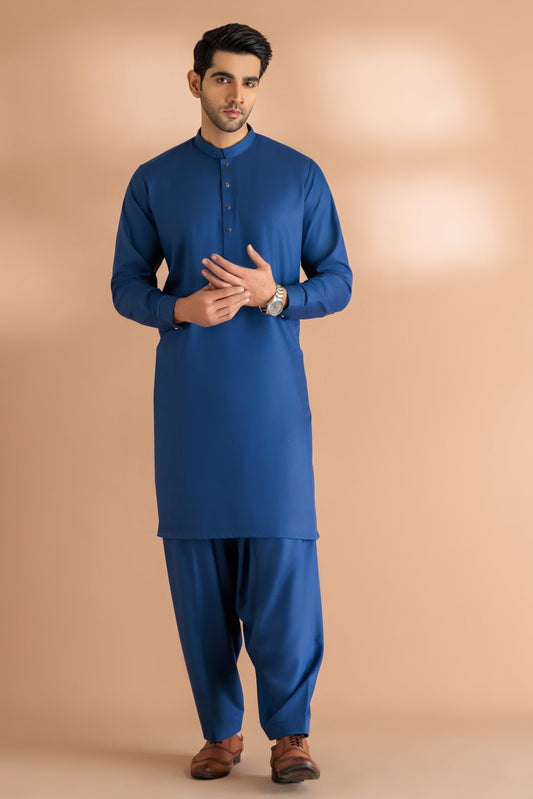 D-BLUE-BLENDED-KURTA SHALWAR - (KSRW23-016)