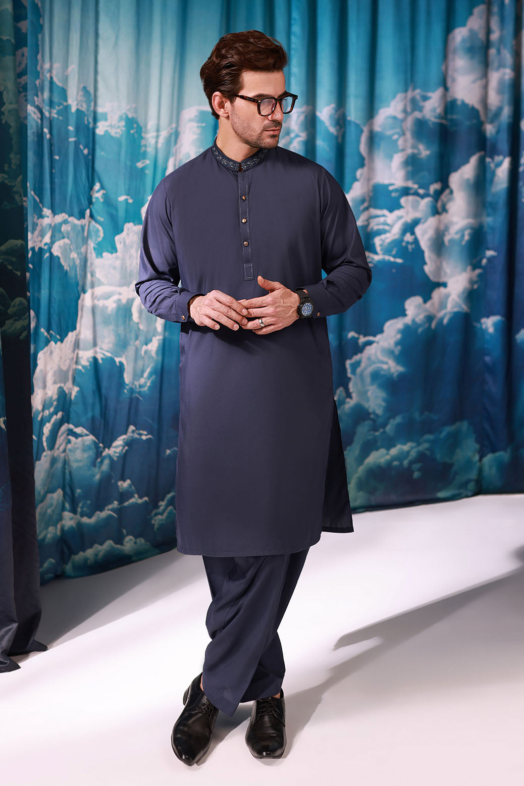 I-BRASS-BLENDED-KURTA SHALWAR - (KSRW24-016)