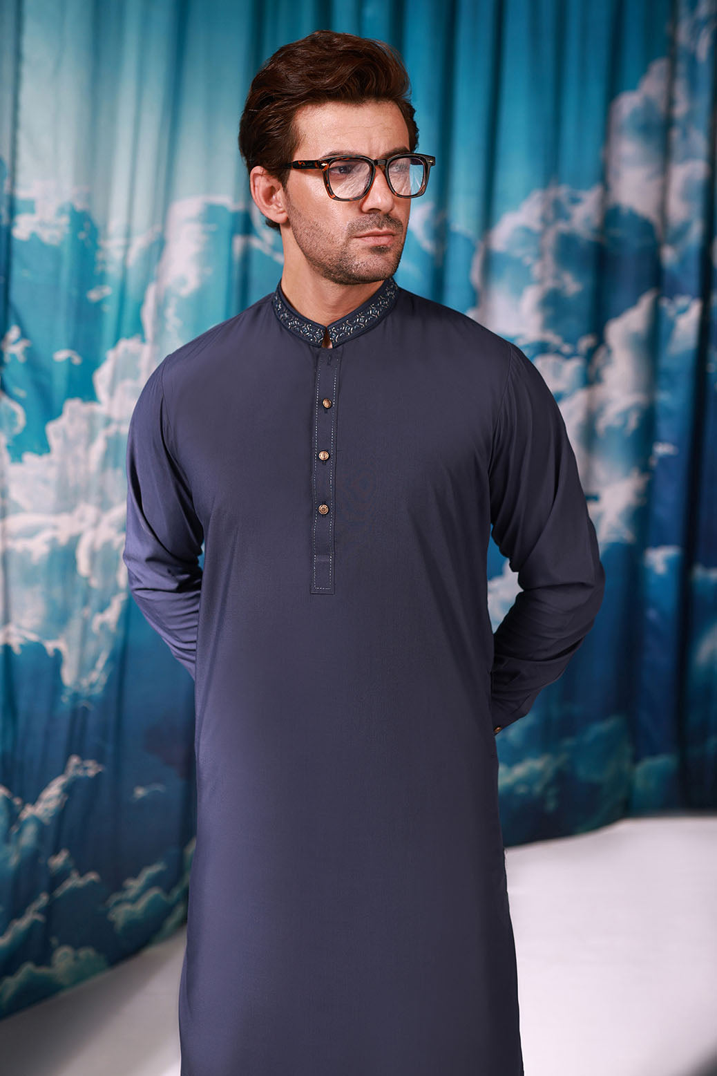 I-BRASS-BLENDED-KURTA SHALWAR - (KSRW24-016)