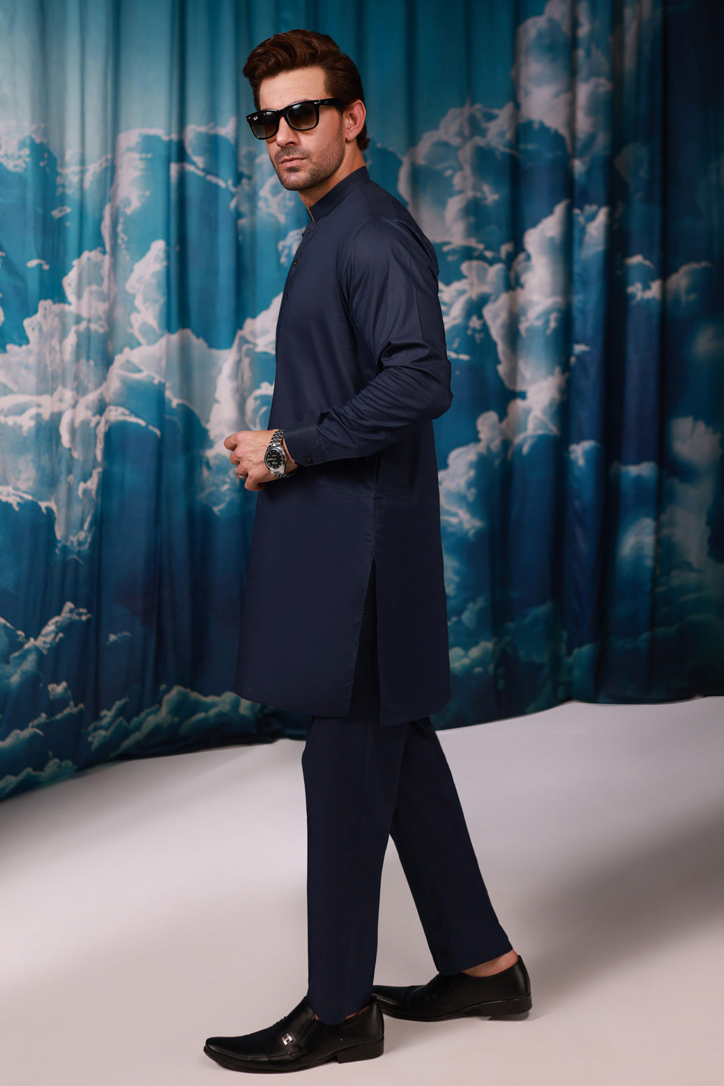 N-BLUE-COTTON-KURTA TROUSER - (KSS24-028)