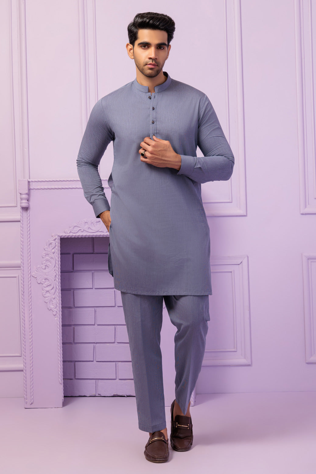 G-FORCE-YARN DYED-KURTA TROUSER - (KSS24-033)