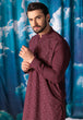 WINE-BLENDED-KURTA TROUSER - (KSW24-004)