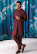 MO-RED-BLENDED-KURTA TROUSER - (KSW24-008)