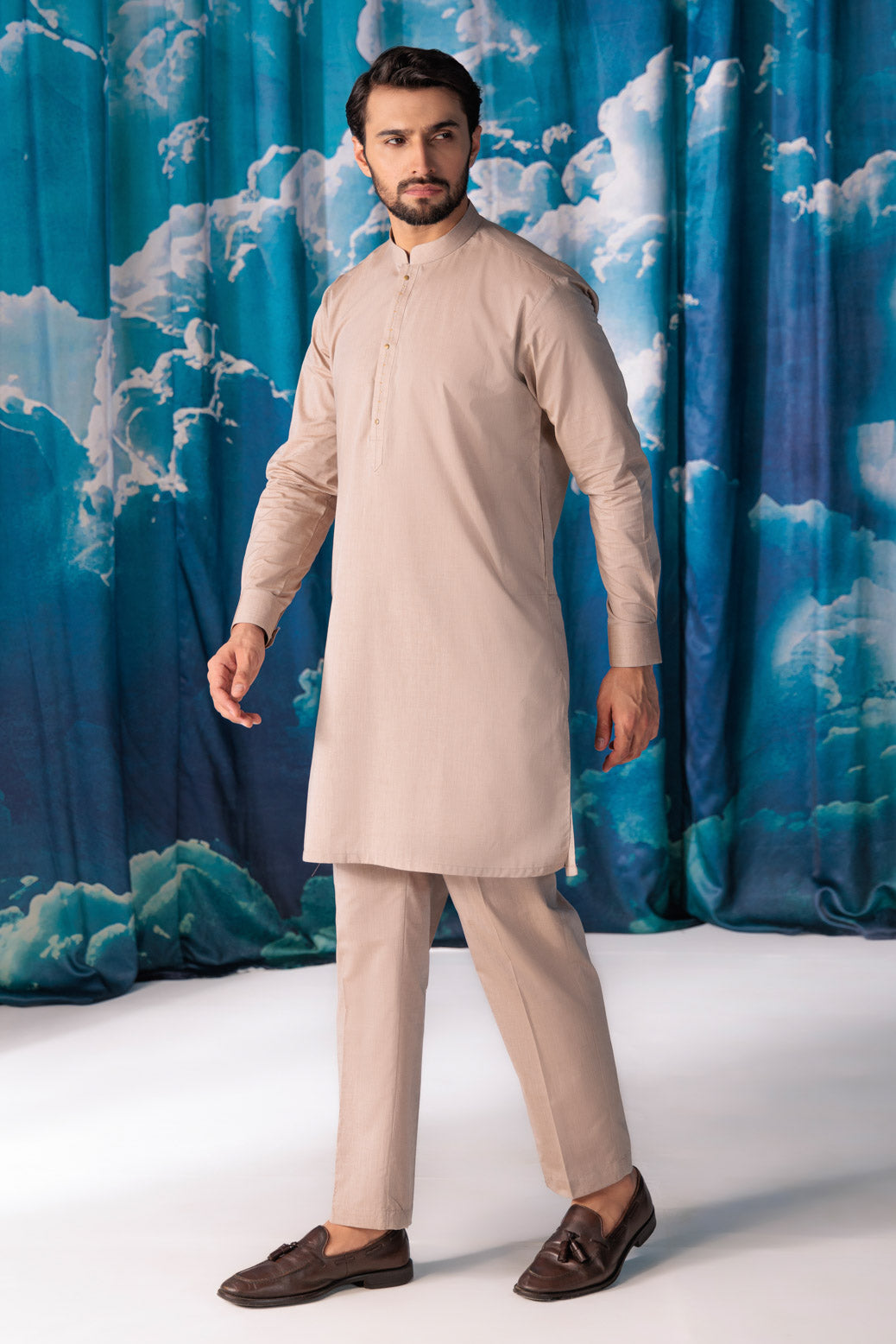 BROWN-BLENDED-KURTA TROUSER - (KSW24-012)