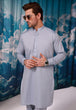 D-BLUE-YARN DYED-KURTA TROUSER - (KSW24-016)