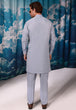 D-BLUE-YARN DYED-KURTA TROUSER - (KSW24-016)