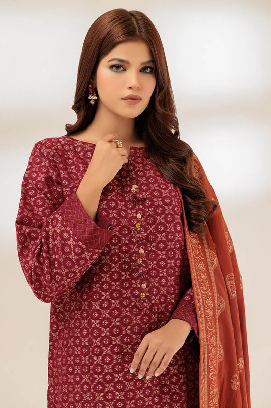 MAROON-JACQUARD-3 PIECE (SBN233P18)