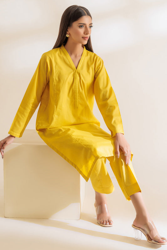 YELLOW-DOBBY-2 PIECE (SS2242P29)