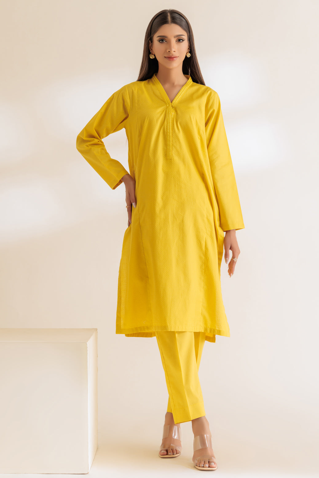 YELLOW-DOBBY-2 PIECE (SS2242P29)