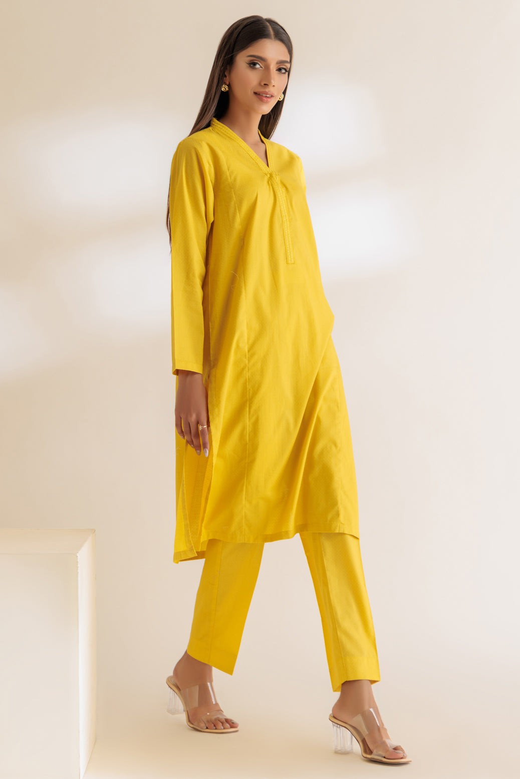 YELLOW-DOBBY-2 PIECE (SS2242P29)