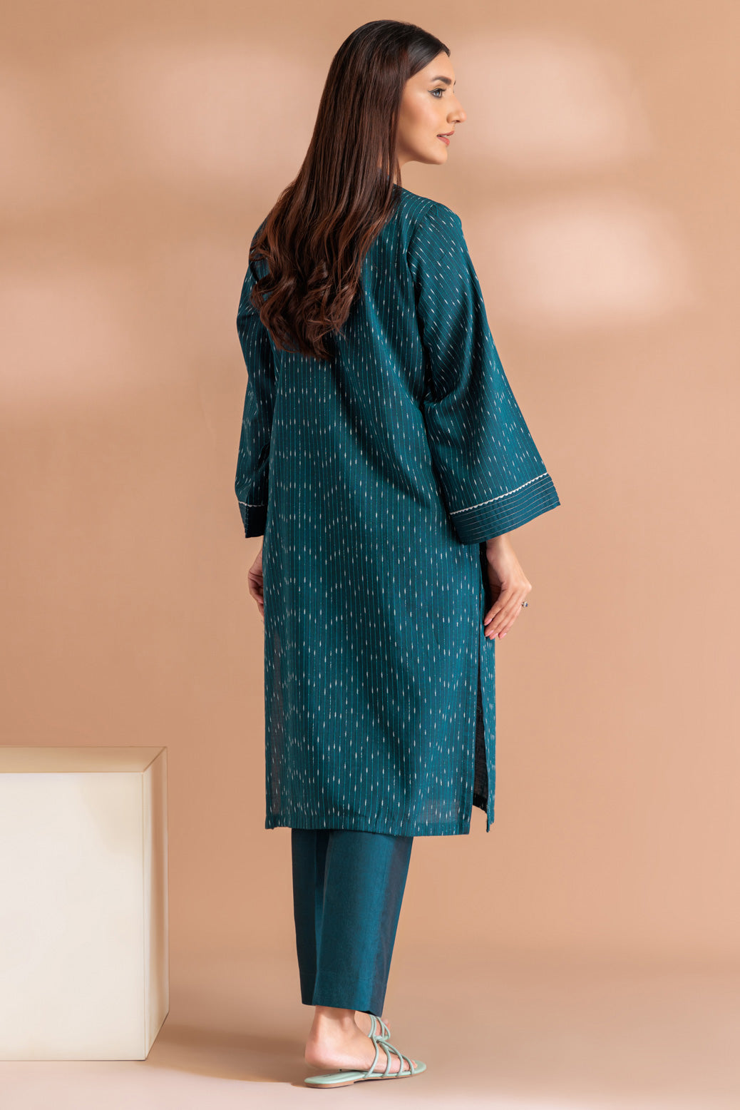 TEAL-YARN DYED-2 PIECE (SS6242P04)