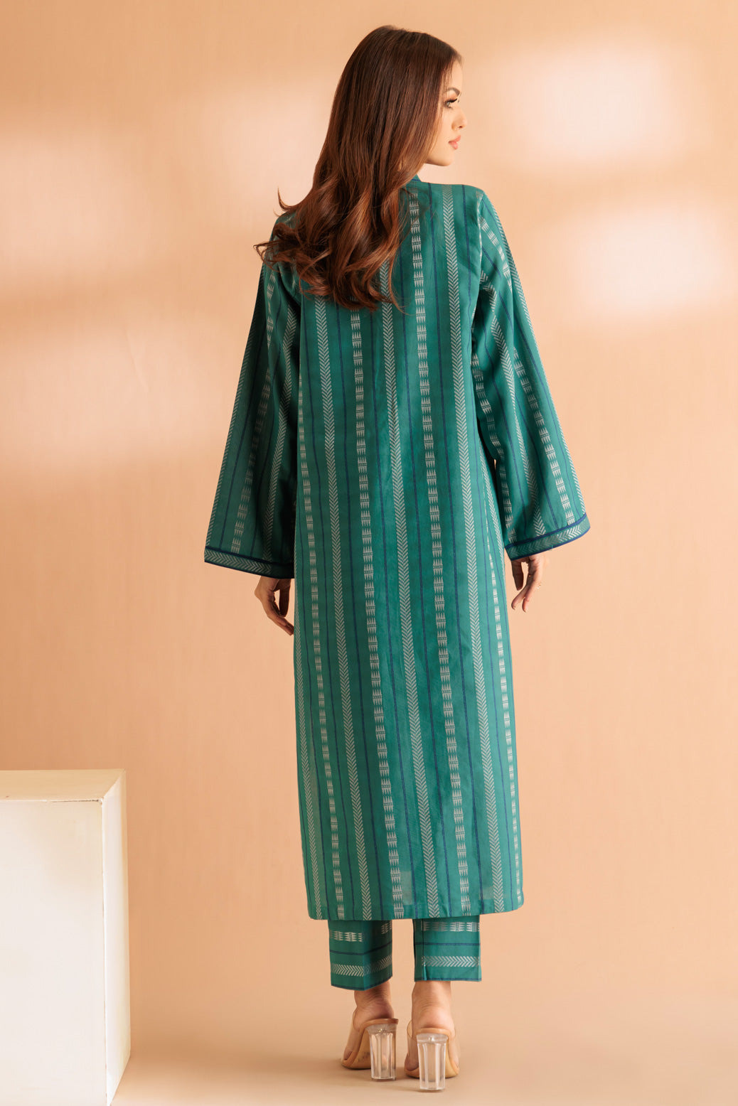 GREEN-JACQUARD-2 PIECE (SS6242P32)