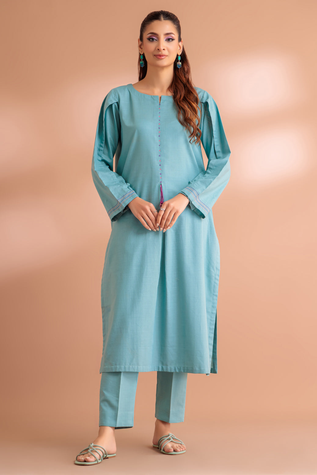 L-BLUE-KHADDAR-2 PIECE (WS1232P10)