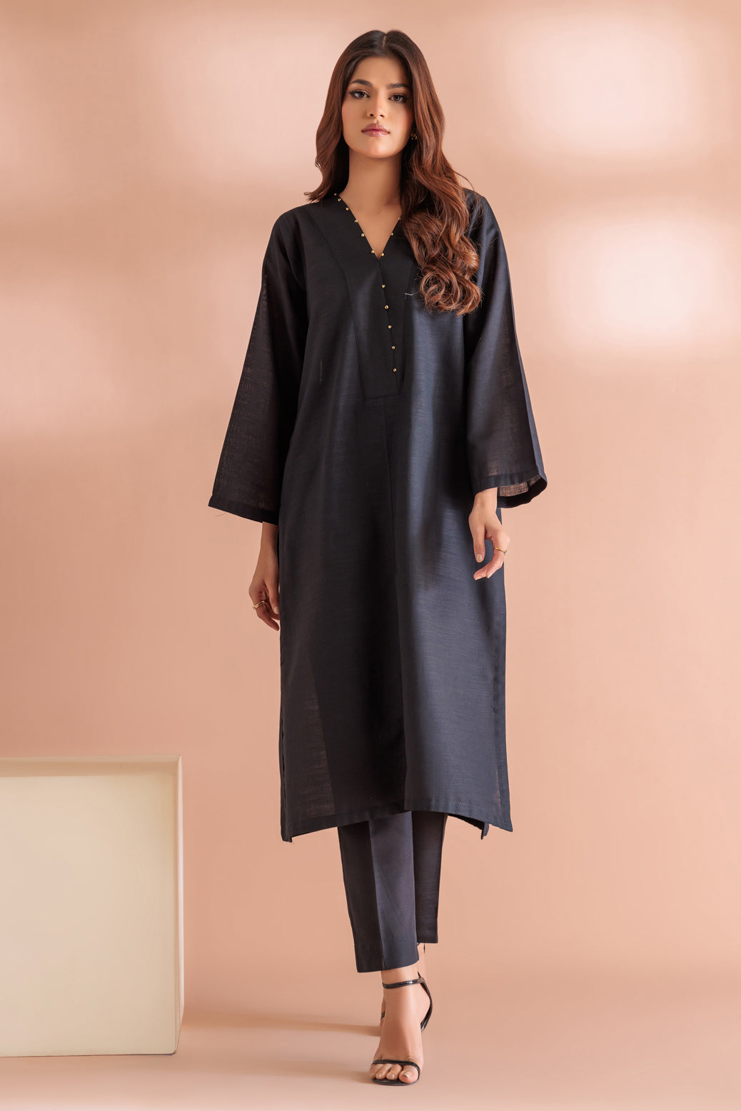 BLACK-KHADDAR-2 PIECE (WS6232P65)