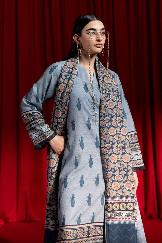 BLUE-KHADDAR-3 PIECE (WS7243P06)